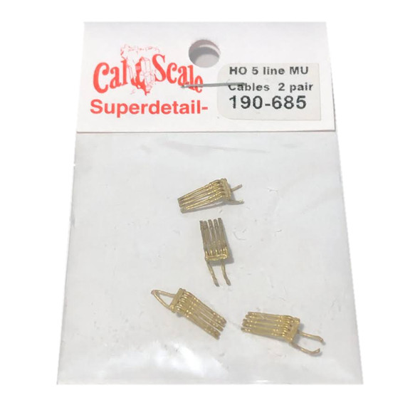 Cal Scale 190-685 5-Line MU Cables (4) HO Scale