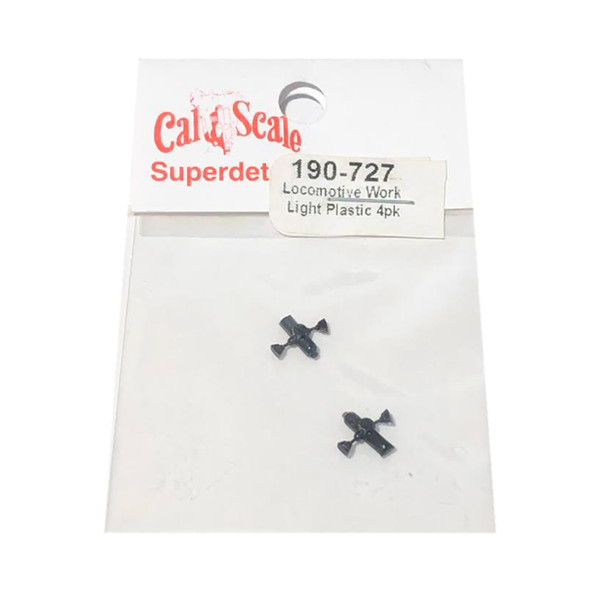 Cal Scale 190-727 Locomotive Work Light Plastic Black (4) HO Scale