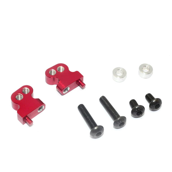 GPM Racing Aluminum Adjustable Mount Use for Front Damper Red : Tamiya CC01
