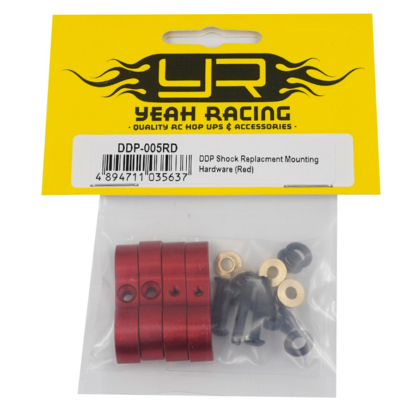 Yeah Racing DDP-005RD DDP Shock Replacement Mounting Hardware Red