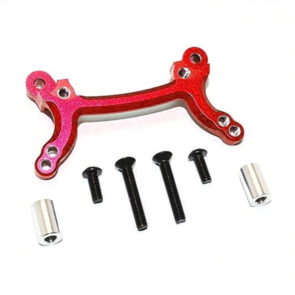 GPM Aluminum Front Shock Tower w/ Alum Collars & Screws Red : Tamiya DF-02