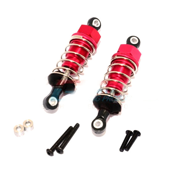 GPM Aluminum Front Adjustable Plastic Ball Top 70mm Damper Red : Tamiya DT-03
