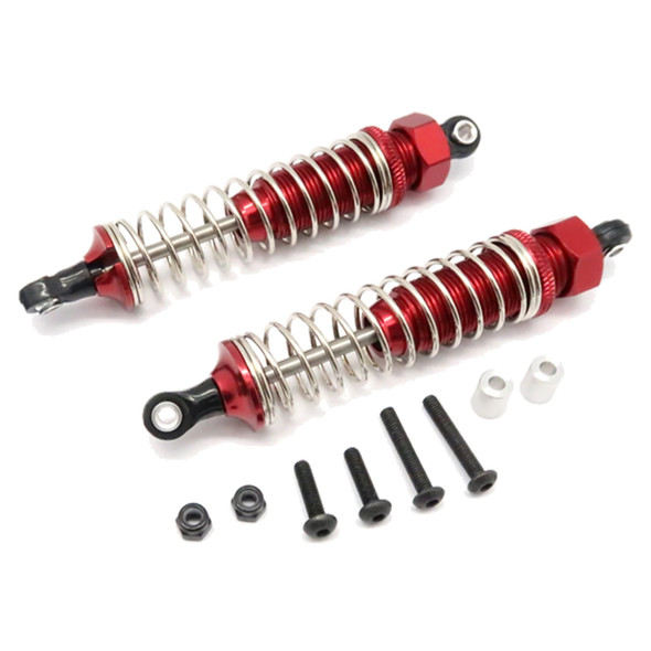 GPM Aluminum Rear Adjustable Plastic Ball Top 90mm Shock Red : Tamiya DT-03