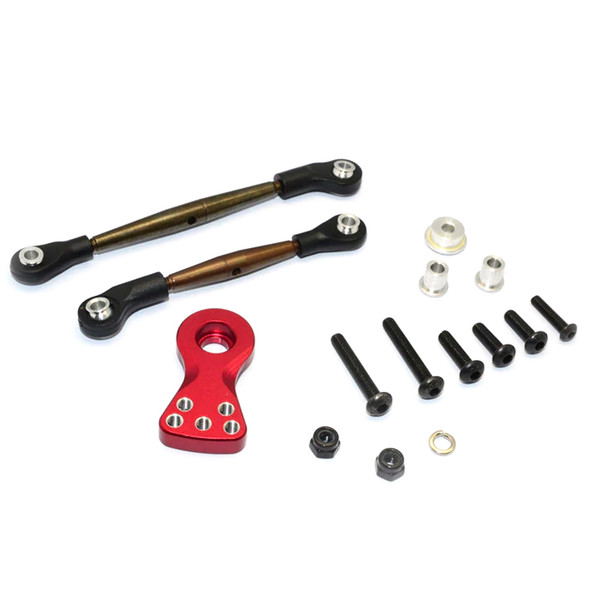 GPM Spring Steel Modified Anti-Thread Tie Rod w/Servo Horn Red : Tamiya Lunch Box GPM Spring Steel Modified Anti-Thread Tie Rod w/Servo Horn Red : Tamiya Lunch Box