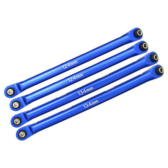 GPM Alum Front Upper & Lower Chassis Links Parts Tree Blue : Axial 1/10 RBX10