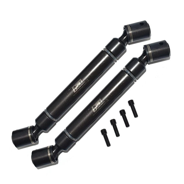 GPM Racing Carbon Steel Front + Rear CVD Drive Shaft Black : Axial 1/6 SCX6