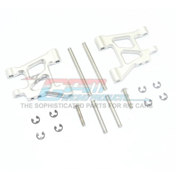 GPM Racing Aluminum Front Arm Set Silver : 1/10 Tamiya TA02 GPM Racing Aluminum Front Arm Set Silver : 1/10 Tamiya TA02