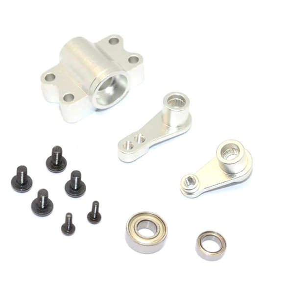 GPM Aluminum Steering Assembly w/ Bearings Silver : Tamiya Truck Scania R620