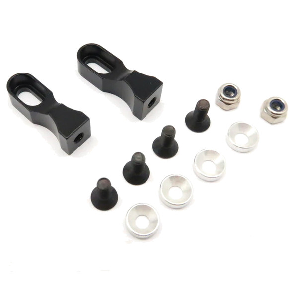 GPM Racing Aluminum Servo Mount Black : Tamiya TT-01