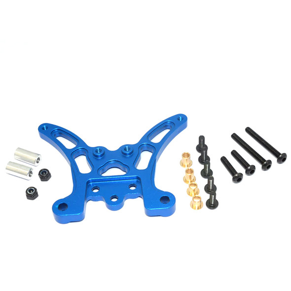 GPM Racing Aluminum Rear Damper Plate Blue : Tamiya TT-02B