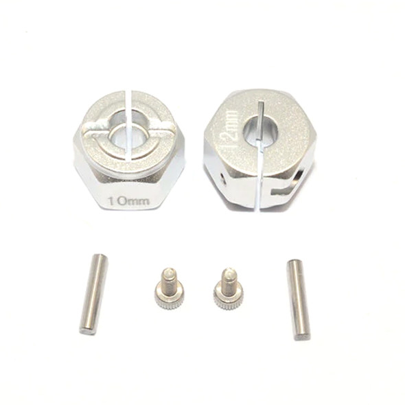 GPM Racing Aluminum Hex Adapter (12X10mm) Silver : Tamiya Wild Willy 2