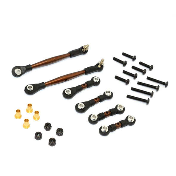 GPM Racing Spring Steel Anti-Thread Turnbuckle Set Black : Tamiya Wild Willy 2