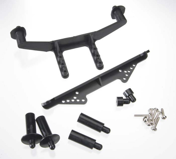 Traxxas 1914X Front & Rear Body Mount Black Rustler / Stampede Slash 2WD