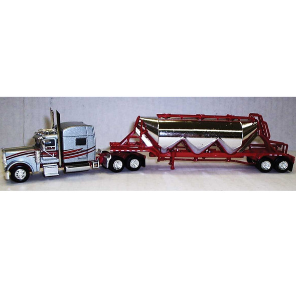 Trucks n Stuff Peterbilt 389 Sleeper Cab Tractor w/Pneumatic Bulk Trailer - Laidlaw HO Scale