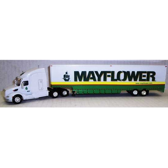 Trucks n Stuff Peterbilt 579 Sleeper Cab Tractor - Mayflower  w/ Trailer HO Scale