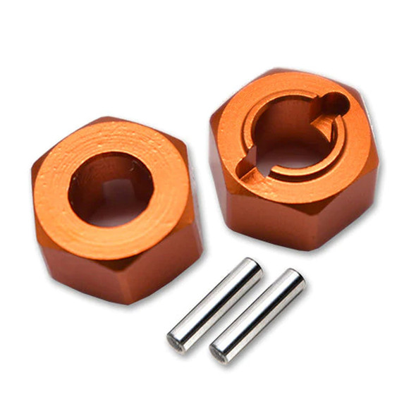 GPM Aluminum Rear Wheel Hex Adapters 5mm Thick Orange : Losi 1/18 Mini-T 2.0