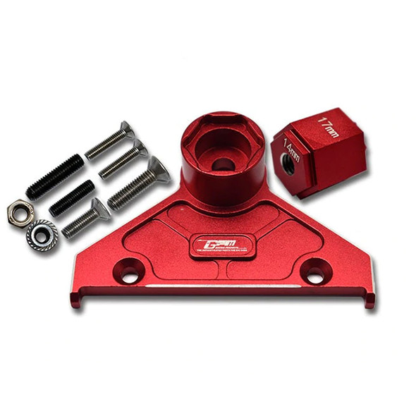 GPM Aluminum Alloy Rear Spare Wheel Positioning Bracket Red : Axial 1/6 SCX6