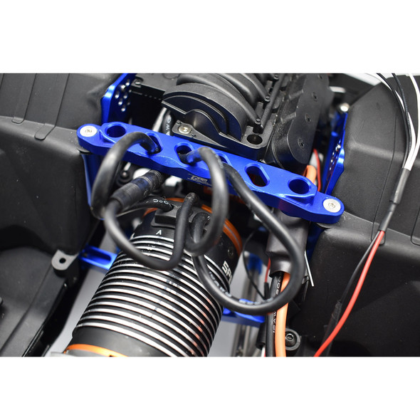 GPM Racing Aluminum Front Chassis Brace Blue : Axial 1/6 SCX6 Jeep JLU Wrangler