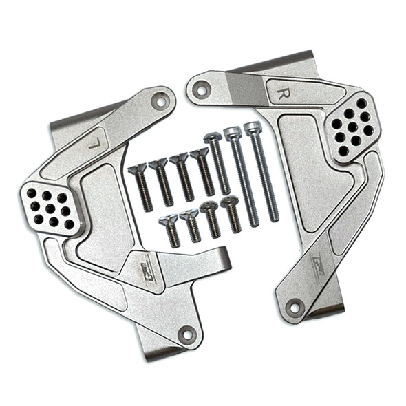 GPM Racing Aluminum Front Adjustable Damper Mount Silver : Axial 1/6 SCX6