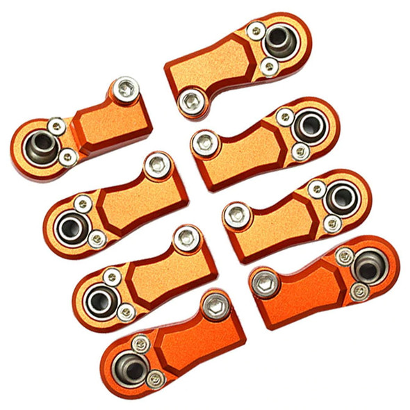 GPM Racing Front Link Bar Aluminum Ball Ends Orange : Axial 1/6 SCX6