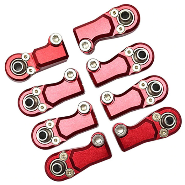 GPM Racing Front Link Bar Aluminum Ball Ends Red : Axial 1/6 SCX6