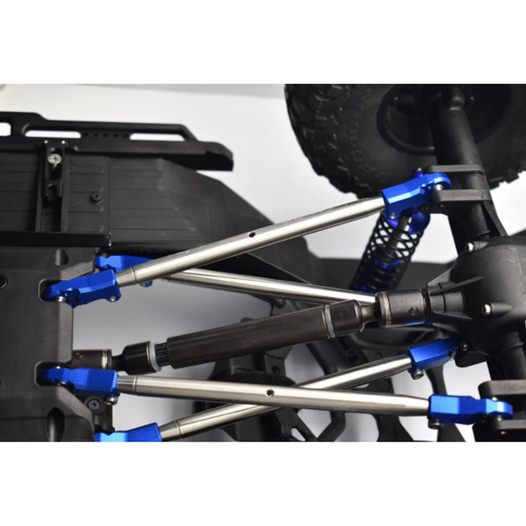 GPM Racing Rear Link Bar Aluminum Ball Ends Blue : Axial 1/6 SCX6