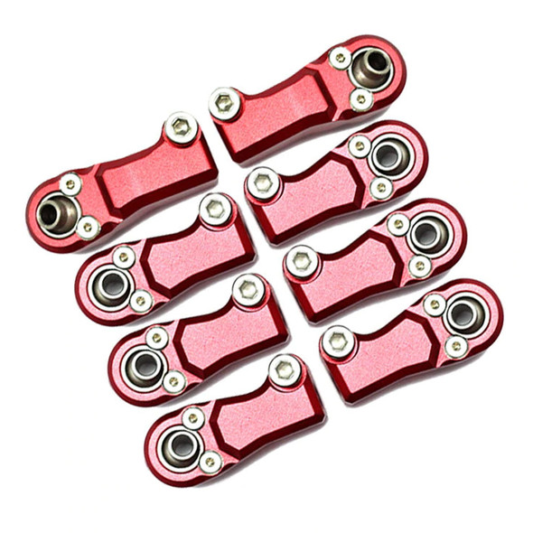 GPM Racing Rear Link Bar Aluminum Ball Ends Red : Axial 1/6 SCX6