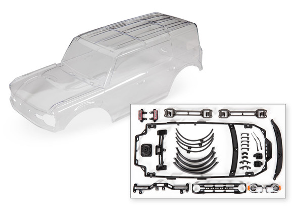 Traxxas 9211 Clear Body w/ Decals / Window Masks : TRX-4 Ford Bronco (2021)