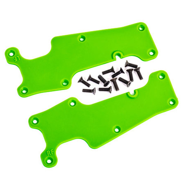 Traxxas 9633G Front L/R Suspension Arm Covers Green w/ 2.5x8mm CCS (12) : Sledge