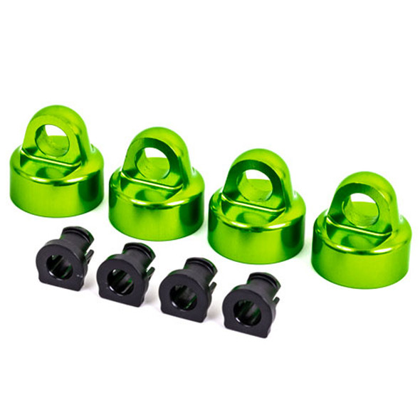 Traxxas 9664G Aluminum GT-Maxx Shock Caps Green (4) / Spacers (4) : Sledge