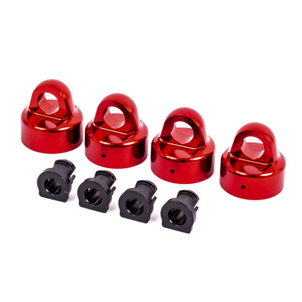 Traxxas 9664R Aluminum GT-Maxx Shock Caps Red (4) / Spacers (4) : Sledge