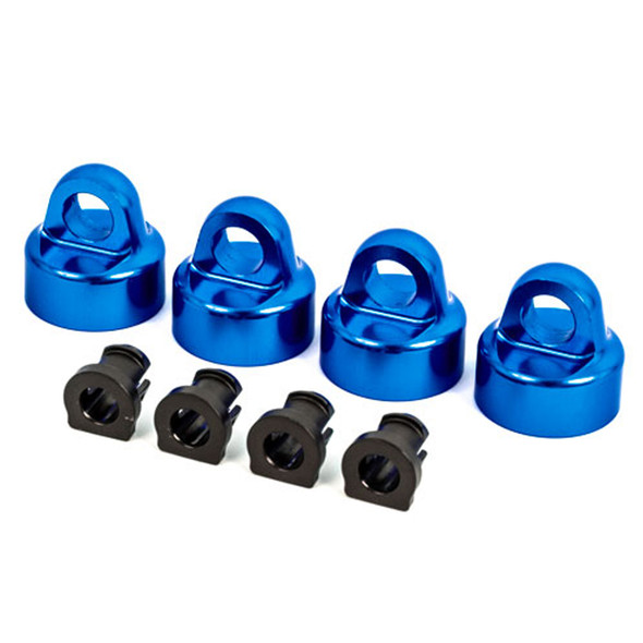 Traxxas 9664X Aluminum GT-Maxx Shock Caps Blue (4) / Spacers (4) : Sledge