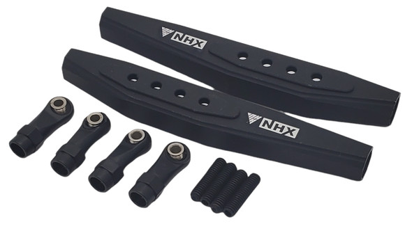 NHX RC Aluminum Rear Lower Trailing Arms - Black : RR10 Bomber