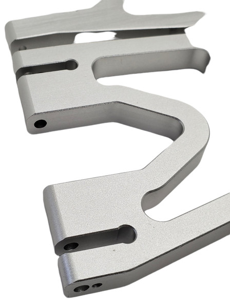 NHX RC Aluminum Front / Rear Lower Suspension Arms 2pc- Silver: 1/5 X-MAXX 8S