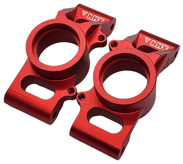 NHX RC Aluminum Rear Hub Carriers (2pc)- Red : Traxxas 1/5 X-MAXX 8S