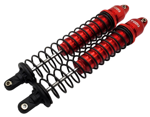 NHX RC Aluminum GTX Front / Rear Shock Set with Springs 2pc- Red: 1/5 X-Maxx 8S