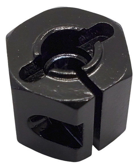 NHX RC Aluminum Clamping Wheel Hex Adaptor 11mm Thickness 12mm Hex - Black (4pc)