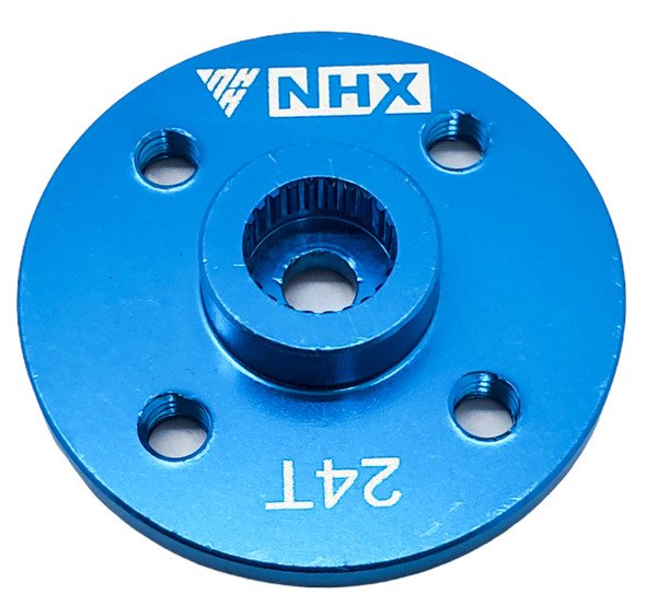 NHX RC Round Aluminum Servo Horn -24T - Blue