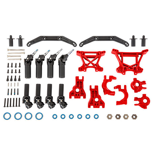 Traxxas 9080R Extreme Heavy-Duty Outer Driveline & Suspension Upgrade Kit Red