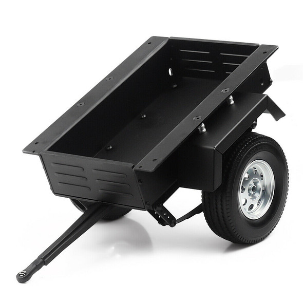 NHX RC Heavy Duty Metal Leaf Spring 2-Wheel Trailer - Black