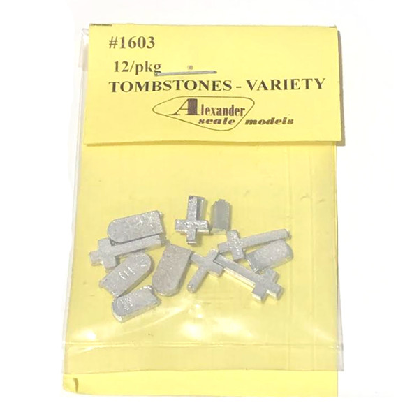 Alexander Scale Models 1603 Tombstones Variety (12) HO Scale