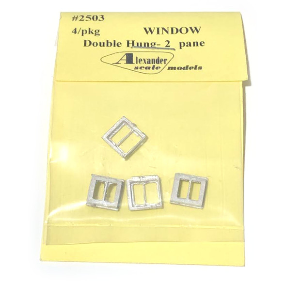 Alexander Scale Models 2503 Window DBL Hung Very Small 2-pane HO Scale