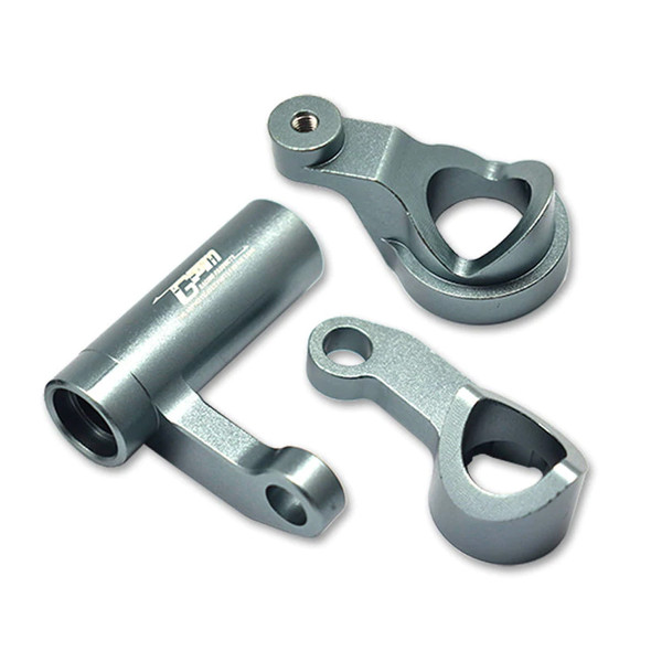 GPM Racing Aluminum Steering Assembly Set Grey : Team Corally 1/10 Sketer XL4S