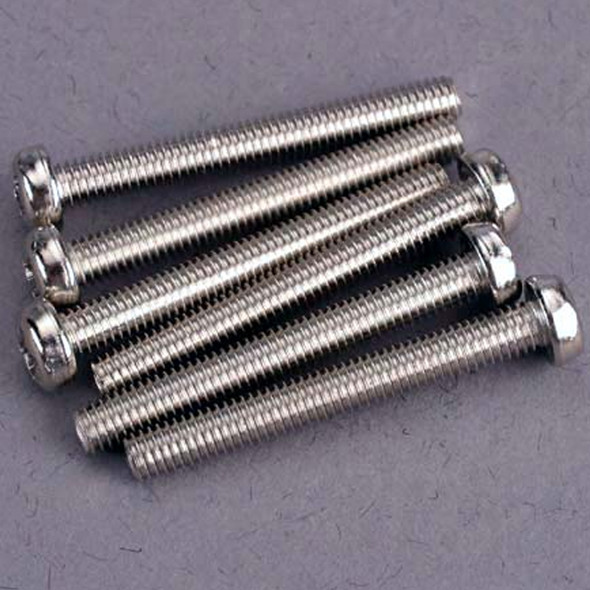 Traxxas 2569 Roundhead Machine Screws - 3x25mm (6) : Nitro Slash