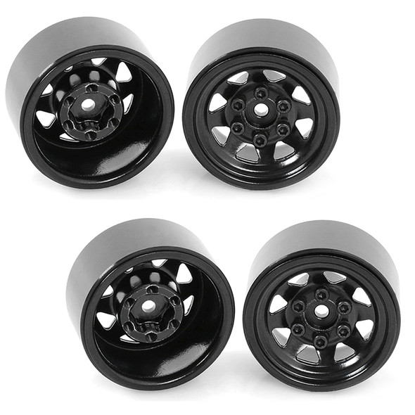 RC4WD Z-W0229 Stamped Steel 1.0" Stock Beadlock Wheels (4) Black