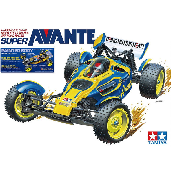 Tamiya 47481 RC 1/10 Super Avante 4WD Off-Road Buggy Kit w/ Pre-Painted Body