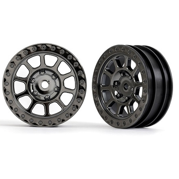 Traxxas 2481A 2.2'' Front Black Chrome Wheels (2) Bandit