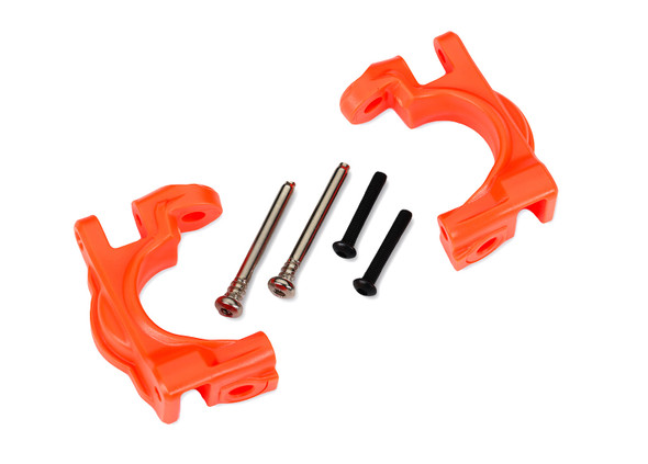 Traxxas 9032T Heavy Duty Caster Blocks C-Hubs Orange : 4x4 Hoss/Rustler/Slash