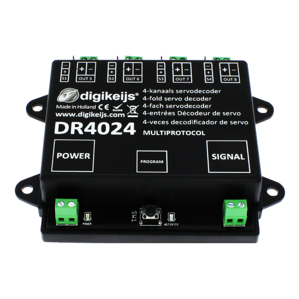 Digikeijs DR4024_BOX 1x DR4024 Servo Decoder / 4x DR60030 Mini Servo Start Set