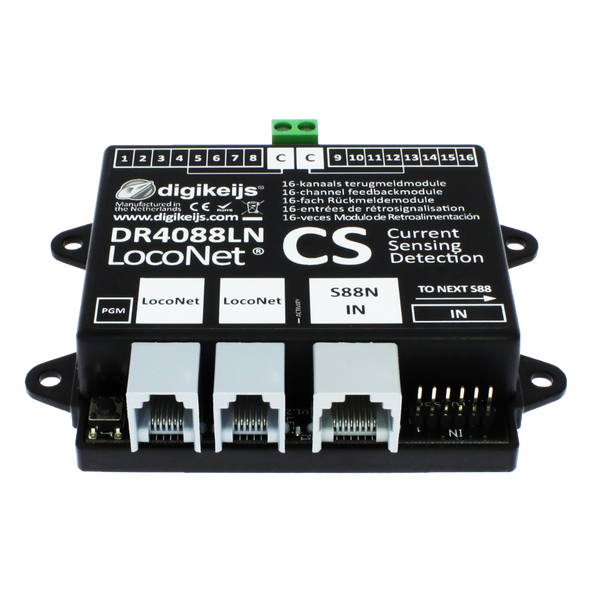 Digikeijs DR4088LN-CS 16-Ch Feedback Module : Two-Rail System w/ LocoNet Connection
